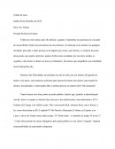 TG III Pedagogia - Carta a Professora Fatima - nota 10