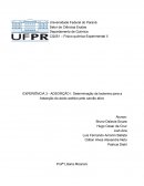 Relatorio 3:ADSORÇÃO I: Determinação da Isoterma para a Adsorção do ácido acético pelo carvão ativo