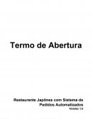 Termo abertura projeto restaurante japones