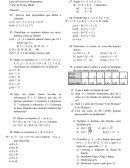 Lista de exercícios de matematica para 1° ano