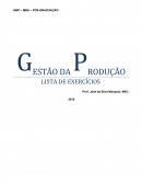 Exercícios de Gestão da Produção