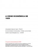 A CRISE ECONÔMICA DE 1929