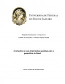 A AMAZÔNIA E SUAS IMPORTANTES QUESTÕES PARA A GEOPOLÍTICA DO BRASIL