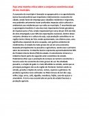 Faça uma resenha crítica sobre a conjuntura econômica atual de seu município.