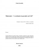 Mini-estudo - “A avaliação do aprendiz em EAD”