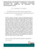 PRODUÇÃO DE CITRATOS DE GLICEROL QUE ATUAM COMO PLASTIFICANTES “VERDES’ USANDO-SE GLICERINA, EFLUENTE DA PRODUÇÃO DE BIODIESEL POR TRANSESTERIFICAÇÃO