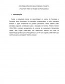 CONTRIBUIÇÕES DO BEHAVIORISMO, PIAGET E VYGOTSKY PARA O TRABALHO PEDAGÓGICO