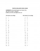 TESTE DE SELEÇÃO PARA VAGAS
