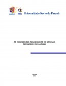 AS CONCEPÇÕES PEDAGÓGICAS DO ENSINAR, APRENDER E DO AVALIAR