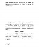 EXCELENTÍSSIMO SENHOR DOUTOR JUIZ DE DIREITO DO JUIZADO ESPECIAL CRIMINAL DE NITERÓI DO ESTADO DO RIO DE JANEIRO.