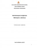 Administração de Agências Motivação e Liderança