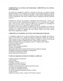 COMPETÊNCIA DA JUSTIÇA DO TRABALHO. COMPETÊNCIA DA JUSTIÇA DO TRABALHO.