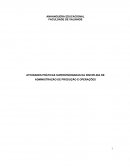 ATIVIDADES PRÁTICAS SUPERVISIONADAS DA DISCIPLINA DE ADMINISTRAÇÃO DE PRODUÇÃO E OPERAÇÕES