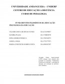 Fundamrntos filozoficos da educação