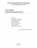 RELATÓRIO DESSALINIZADOR SOLAR