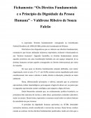 Fichamento: “Os Direitos Fundamentais e o Princípio da Dignidade da Pessoa Humana” – Valdirene Ribeiro de Souza Falcão