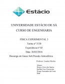 Relatorio de fisica descarga de gases sob pressao