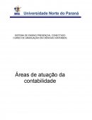 Áreas de atuação da contabilidade