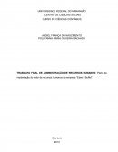 TRABALHO FINAL DE ADMINISTRAÇÃO DE RECURSOS HUMANOS