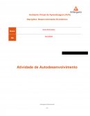 Atividade autodesenvolvimento Desenvolvimento Eonomico