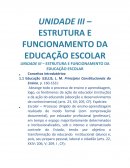 ESTRUTURA E FUNCIONAMENTO DA EDUCAÇÃO ESCOLAR