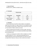 PREPARAÇÃO DE SOLUÇÃO DE IODO – IODETADA SOLUÇÃO DE LUGOL.