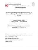 ESTÁGIO INTEGRADO À DISCIPLINA:Metodologia do Ensino da Educação Física no Ensino fundamental I