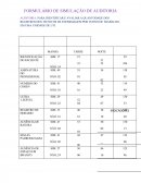 Formulário de simulação de auditoria