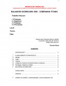 BALANCED SCORECARD: BSC - COMPANHIA TITANIC