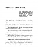 Modelo de Projeto de Lei