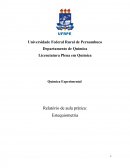 Relatório sobre Estequiometria - Quimica experimental