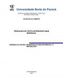 RESENHA DO ARTIGO “MONARQUIA PLURICONTINENTAL” E “REPÚBLICAS”