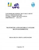 A Matemática financeira