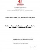 Poder Local e Autárquico : Estudo Comparado Angola e Brasil