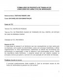 FORMULÁRIO DE PROPOSTA DE TRABALHO DE CONCLUSÃO DE CURSO (TCC) DE GRADUAÇÃO