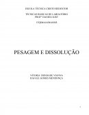 Pesagem e dissolução