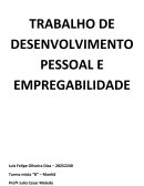 Desenvolvimento Pessoal e Empregabilidade