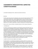 CASAMENTO HOMOAFETIVO: ASPECTOS CONSTITUCIONAIS