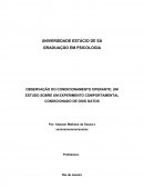 OBSERVAÇÃO DO CONDICIONAMENTO OPERANTE: UM ESTUDO SOBRE UM EXPERIMENTO COMPORTAMENTAL CONDICIONADO DE DOIS GATOS