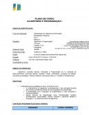 Plano de curso Algoritimo