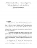 A Administração Pública e a Ética de Hegel: Uma Reflexão a Partir do Novo Serviço Público.