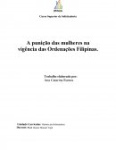 A puniçao das mulheres na vigência das Ordenações Filipinas