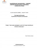 Projeto: “Intervenção pedagógica a partir da Terapia Assistida por Animais na Educação.”