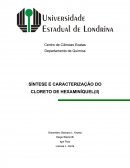 SÍNTESE E CARACTERIZAÇÃO DO CLORETO DE HEXAMINÍQUEL(II)