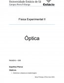 Física Experimental II Óptica Relatório – Espelhos Planos
