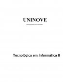 PROJETO DE QUALIFICAÇÃO TECNOLÓGICA EM INFORMÁTICA II - UNINOVE - COMPLETO