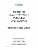 METODOS QUANTITATIVOS E PESQUISA OPERACIONAL