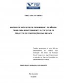 MODELO DE INDICADOR DE DESEMPENHO DE MÃO-DE-OBRA PARA MONITORAMENTO