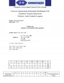 Exercícios Resolvidos - Pesquisa Operacional