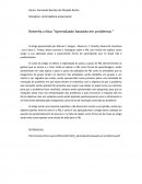 Resenha Critica “Aprendizado Baseado em Problemas“